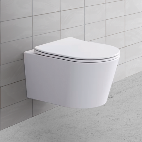 AQVA CERAMICA WC-Wand-Tiefspüler-spülrandlos-weiss-Ambiente